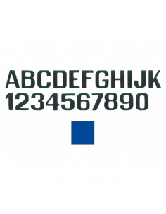 Lettere e numeri adesivi 150 mm Azzurro