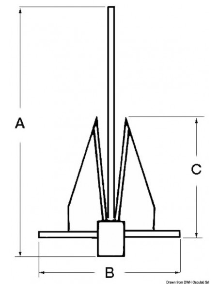 Ancora tipo DANFORTH in AISI 316