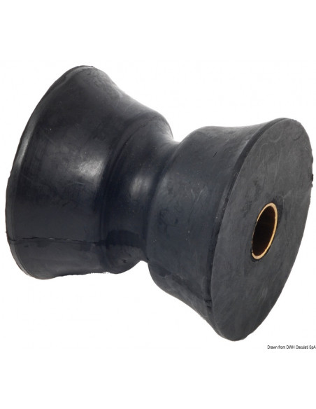 Puleggia di ricambio in gomma dura per musone