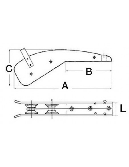 Musone fisso con cavallotto guida catena