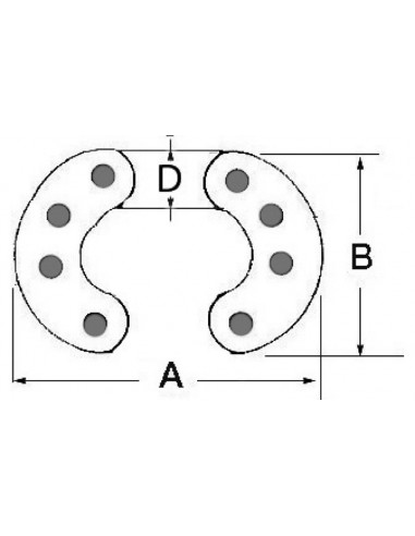 Falsa maglia per catena calibrata