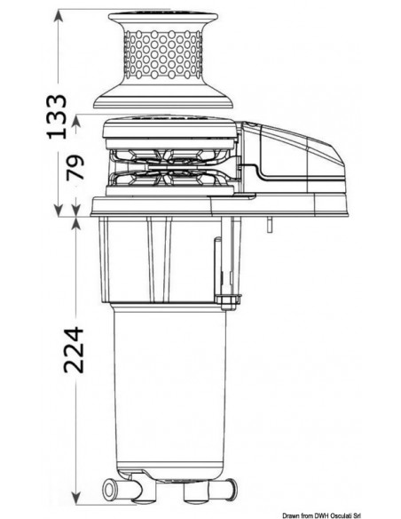 Kit verricello LEWMAR VX1L basso/alto (700 W)