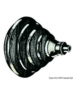 Ghiera passacavi in ABS con soffietto in gomma