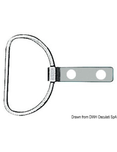 Anello con piastrina in acciaio inox