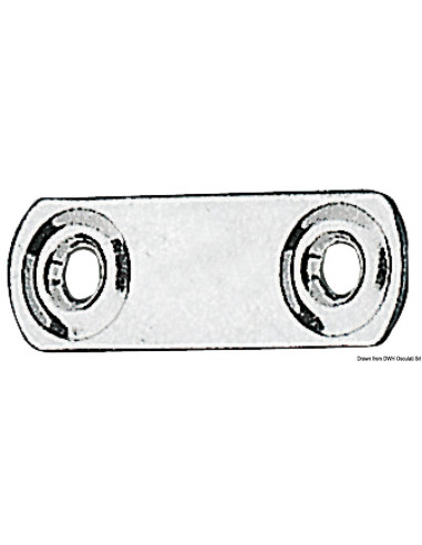 Piastrina fissa cinghie in acciaio inox