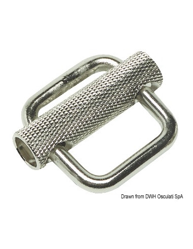 Fibbia con cursore in acciaio inox