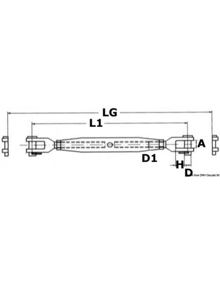 Tenditore tornito dalla barra