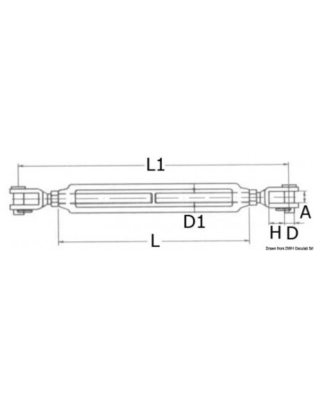 Tenditore con due forcelle fisse