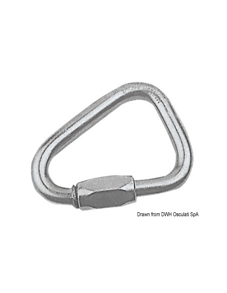 Moschettone Delta con apertura a vite Moschettone Delta con apertura a vite