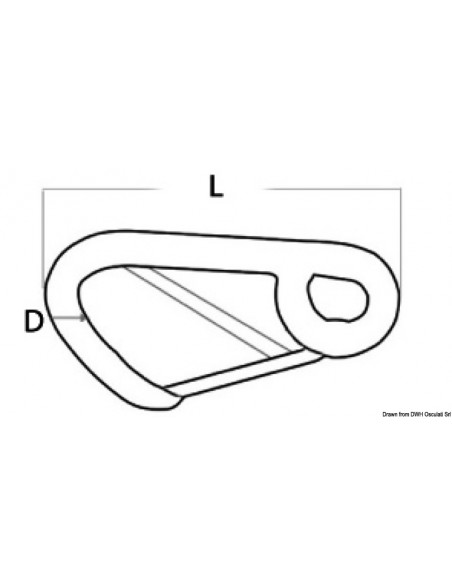Moschettone in acciaio inox a grande apertura