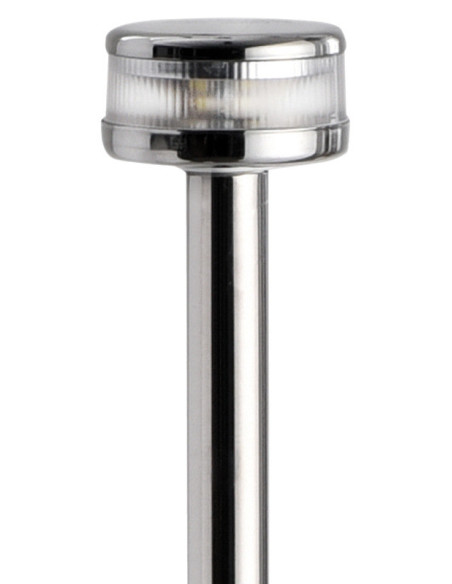 Asta luminosa completa di fanale Evoled 360° - Versione estraibile con basetta in nylon/acciaio inox lucidato