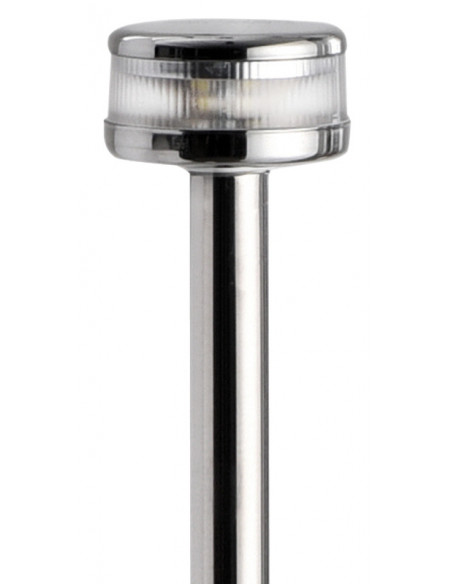 Asta luminosa completa di fanale Evoled 360° - Versione estraibile con basetta inox fissaggio a parete