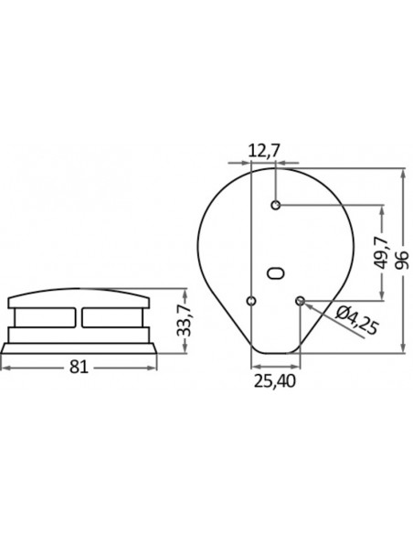 Luci di via Evoled a LED basso consumo in acciaio inox per fissaggio su piano