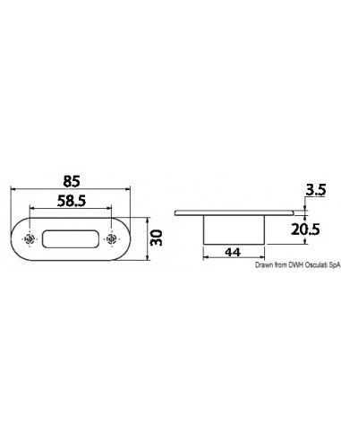 Luce di cortesia LED da incasso - frontale