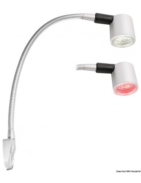 Faretto LED snodato testa letto/lettura carte