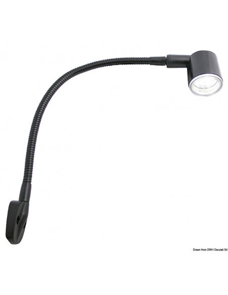 Faretto LED snodato testa letto/lettura carte