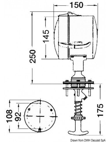 Faro di profondità orientabile dall’interno DHR