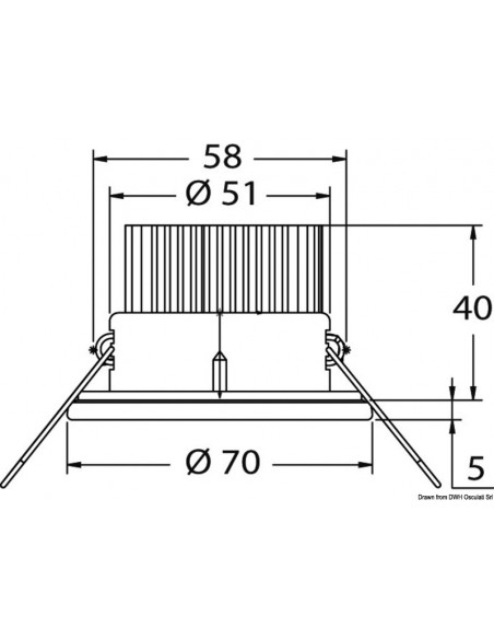 Plafoniera alogena da incasso Atria