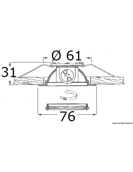 Plafoniera alogena da incasso FORESTI E SUARDI Sextans Q