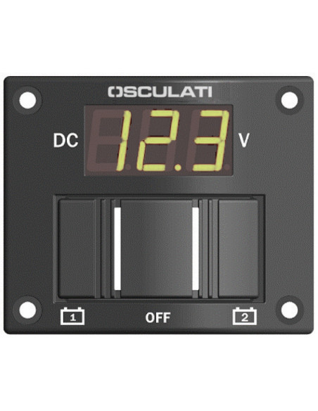 Pannello- test per 2 batterie con interruttore per azionarlo