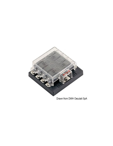 Scatola portafusibili lamellari standard con positivo comune