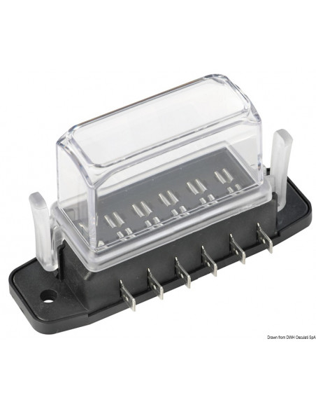 Scatola portafusibili lamellari impermeabile con coperchio alto