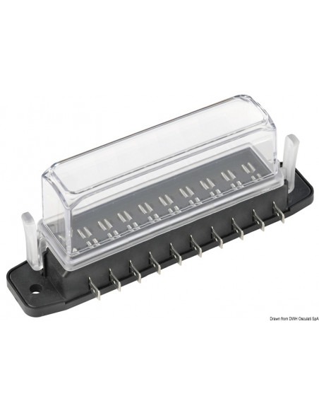 Scatola portafusibili lamellari impermeabile con coperchio alto