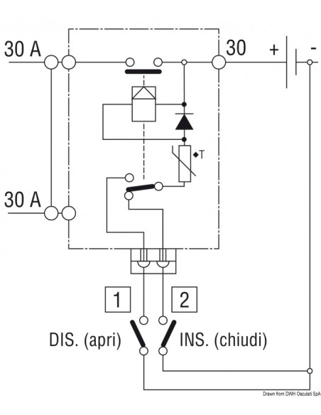 Staccabatteria/teleruttore a ritenuta meccanica