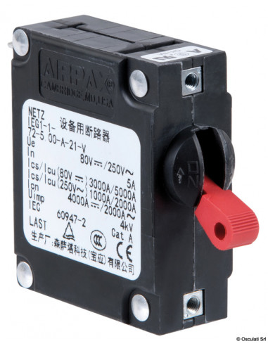 Interruttore AIRPAX / SENSATA a levetta magneto/idraulici con fusibile automatico ricaricabile
