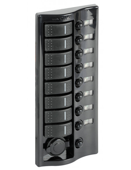 Pannello elettrico con interruttore carenato