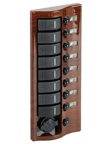 Pannello elettrico con interruttore carenato