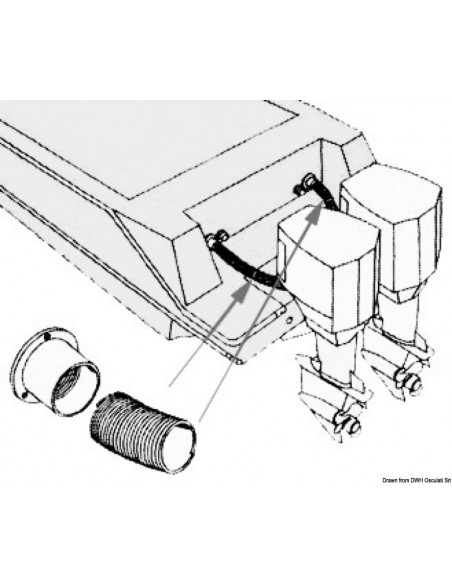Tubo flessibile in PVC per passaggio cavi motori fuoribordo