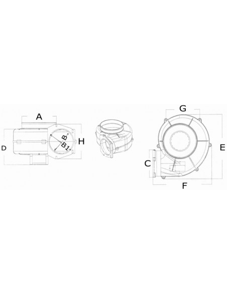 Aspiratore centrifugo per fissaggio a parete, omologato RINA