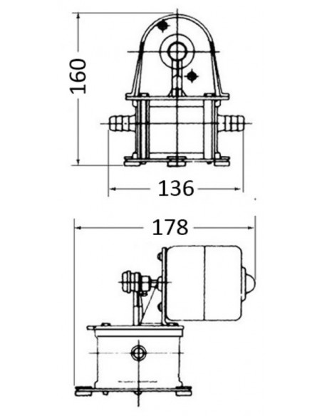 Pompa di sentina GEISER a membrana autoadescante