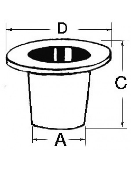 Scarico a mare filettati in plastica bianca