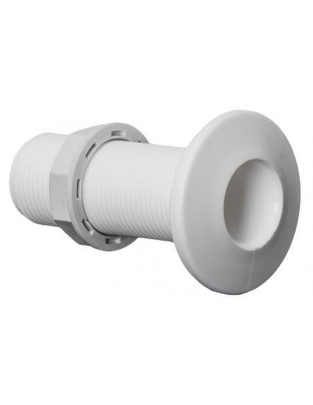 Scarico a mare filettati in plastica bianca