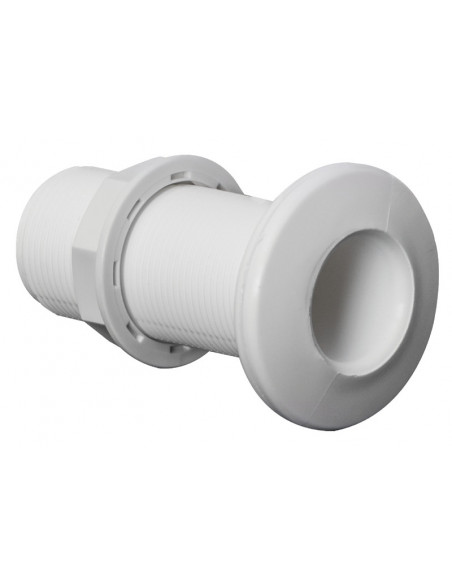 Scarico a mare filettati in plastica bianca