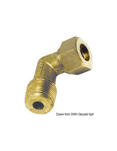 Raccordo a compressione in ottone per tubo in rame con tenuta Bicono Ottone