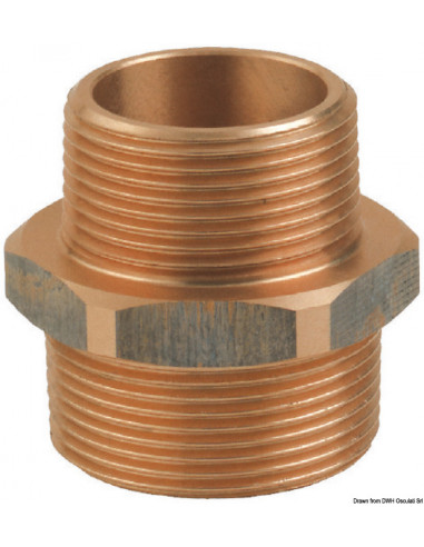 Niples doppio ridotto M-M in bronzo GUIDI