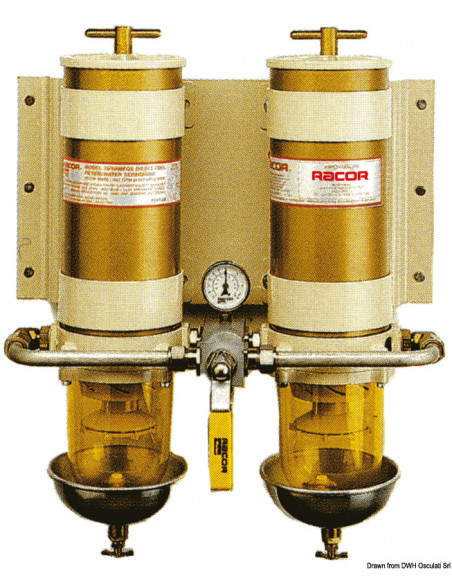Filtro RACOR - Versione doppia con valvola di selezione
