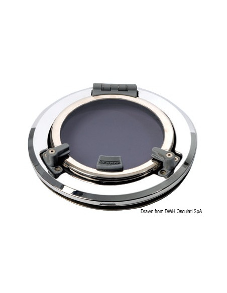 Oblò tondo LEWMAR  in acciaio AISI 316