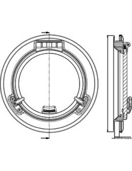 Oblò tondo LEWMAR  in acciaio AISI 316