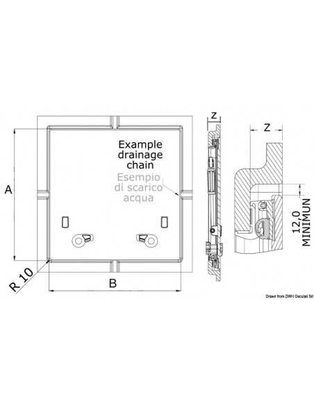 Passo uomo LEWMAR Flush Hatch