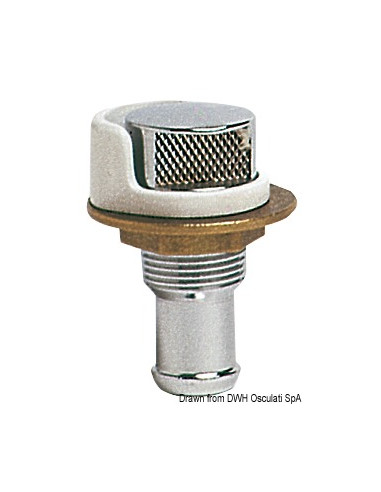 Sfiato carburante in ottone cromato