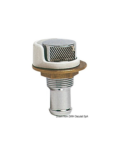 Sfiato carburante in ottone cromato