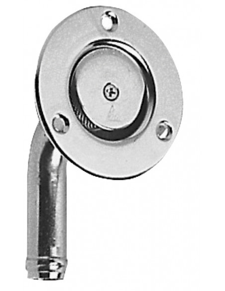 Sfiato carburante a 90° in acciaio inox a filo