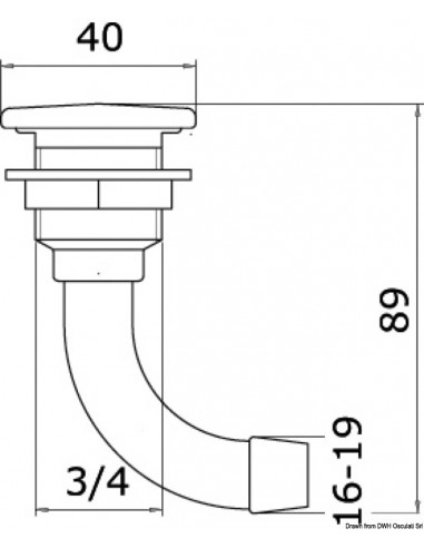 Sfiato carburante in ottone cromato Full Flush