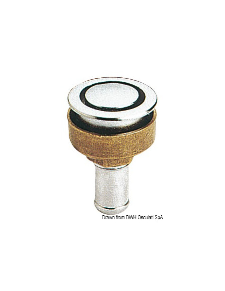 Sfiato carburante in ottone cromato a filo Sfiato carburante in ottone cromato a filo