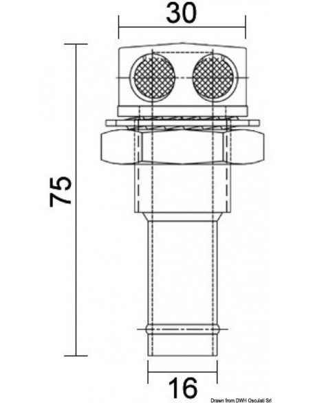 Sfiato carburante in Acciaio Inox lucidato a specchio Sfiato carburante in Acciaio Inox lucidato a specchio