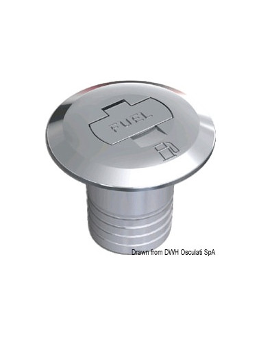 Tappo in ottone cromato con chiave